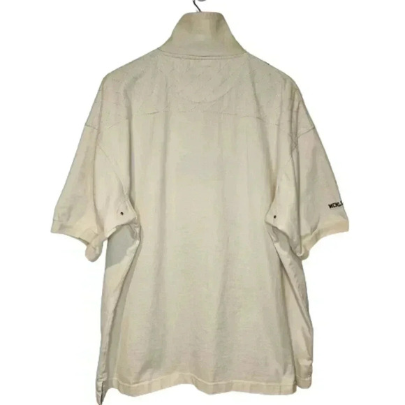 Vintage District 81 Men's Cream and Navy Blue Short Sleeve Polo Shirt Size 2XL - Picture 12 of 12